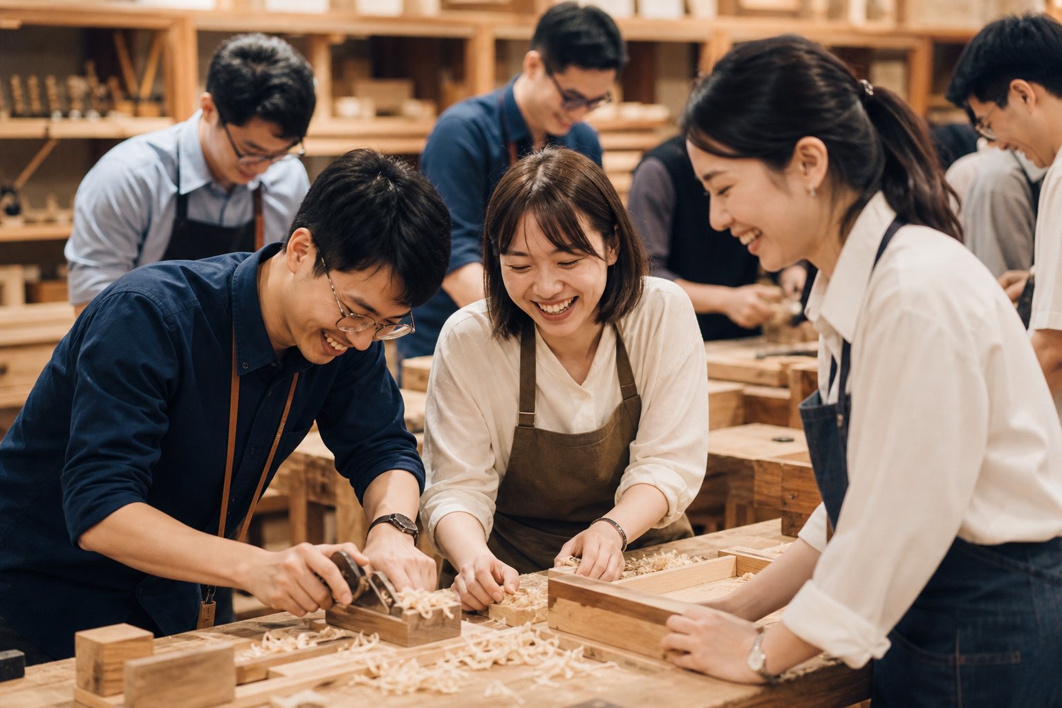 企業包班團隊木作體驗合照