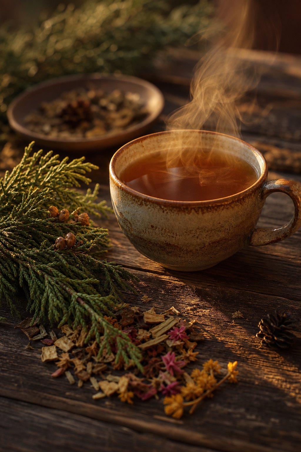 特調木質雪松草本茶意境